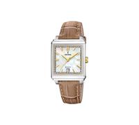 Festina Orologio Donna F20682/4 On The Square cassa di Acciaio inossidabile 316l Grigio cinturino in Pelle Marrone
