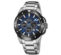 Festina Orologio Uomo Acciaio Inox Argento Chrono Bike da Polso Uf20641/2