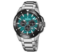 Festina Orologio Uomo Acciaio Inox Argento Chrono Bike da Polso Uf20641/3