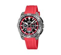 Festina Orologio Uomo Analogico - Gomma Rossa - Movimento al Quarzo - Cronografo - Calendario - Vetro Minerale Alta Resistenza - Impermeabile 20 ATM - F20725/5 Chrono Bike