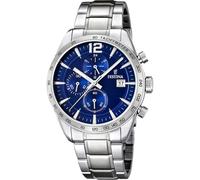 Festina Orologio Uomo Analogico in Acciaio Inossidabile 316L - Movimento al Quarzo - Cronografo - Calendario - Vetro Minerale Resistente - Impermeabile 5 ATM - Casual F16759/3 Timeless Chronograph