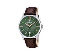 Festina Orologio Uomo Analogico in Acciaio Inossidabile e Pelle Marrone
