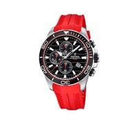 Festina Orologio Uomo Analogico in Caucciù Rosso - Movimento al Quarzo - Orologio Sportivo da Uomo - Cronografo - Calendario - Vetro Minerale Resistente - Impermeabile 10 ATM F20370/3 Special Prices