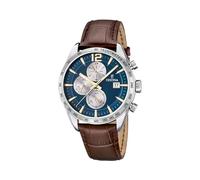 Festina Orologio Uomo Analogico in Pelle Marrone - Movimento al Quarzo - Cronografo - Calendario - Vetro Minerale ad Alta Resistenza - Impermeabile 5 ATM - Elegante F16760/7 Timeless Chronograph