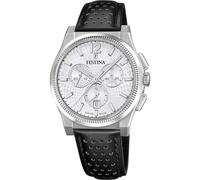 Festina Orologio Uomo F20060/1 Swiss Made Classics cassa di Acciaio inossidabile 316l Grigio cinturino in Pelle Nero