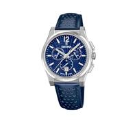 Festina Orologio Uomo F20060/2 Swiss Made Classics cassa di Acciaio inossidabile 316l Grigio cinturino in Pelle Azzuro