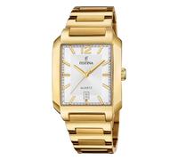 Festina Orologio Uomo F20678/2 On The Square cassa di Acciaio inossidabile 316l Oro cinturino in Acciaio inossidabile 316l Oro