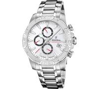 Festina Orologio Uomo F20704/1 Timeless Chronograph cassa di Acciaio inossidabile 316l Grigio cinturino in Acciaio inossidabile 316l Grigio