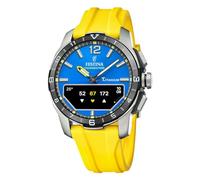 Festina Smartwatch ibrido Connected D (44mm) quadrante digitale integrato blu/cinturino in caucciù giallo F23000/8