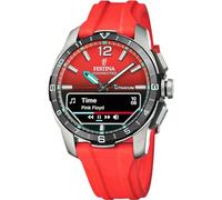 Festina Smartwatch ibrido Connected D (44mm) quadrante digitale integrato rosso/cinturino in caucciù rosso F23000/6