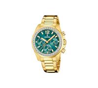 Festina Montre femme rainbow verte acier doré