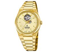 Festina SWISS MADE Orologio Automatico Uomo Acciaio 316L Oro - Vetro Zaffiro Resistente - Impermeabile 10 ATM - F20062/2 Automatic