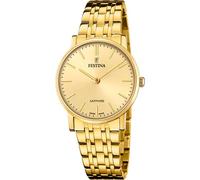 Festina SWISS MADE Orologio Donna Analogico in Acciaio Inossidabile 316L Oro - Movimento al Quarzo - Vetro Zaffiro Alta Resistenza - Impermeabile 5 ATM F20048/3 Classic Steel
