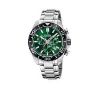 Festina SWISS MADE Orologio Uomo Analogico Acciaio 316L Argento - Quarzo Cronografo, Data - Vetro Zaffiro Resistente - Impermeabile 10 ATM - F20042/3 Chrono