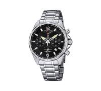 Festina Orologio a quarzo da uomo marca quadrante cronografo nero e cinturino grigio in acciaio inox, orologio F6835/4