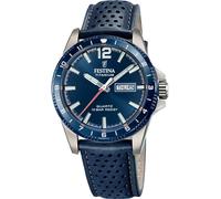 Festina Titanium Date F20699/2 Men’s 43 mm Quartz Watch - Blue Dial, Day/Date, Titanium Case & Leather Str