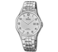 Festina Uomo Orologio F20005/1 Acciaio da Polso Swiss Made Argento UF20005/1