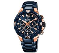 Festina Uomo Orologio F20524/1 Acciaio Bracciale Chrono Bike Blu Scuro UF20524 /
