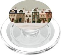 Festiva strada innevata della città - Gingerbread Village Design PopSockets PopGrip per MagSafe