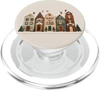 Festiva strada innevata della città - Gingerbread Village Design PopSockets PopGrip per MagSafe