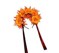 Festival Chrysanthemum Hair Accessory For Halloween Enthusiasts Fashion Hair Decoration Realistic Flowers Headband Unisex Halloween Floral Headpiece