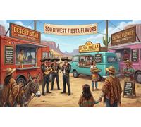 Festival del mercato nel deserto Puzzle 1000 Pezzi,Cartone Di Qualità,Gioco Educativo,Decorazione Casa,Idea Regalo,dai 14 Anni,Adulti E Ragazzi,Sfida Impossibile,Antistress 70x50cm