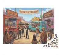 Festival del mercato nel deserto Puzzle 1000 Pezzi,Cartone Di Qualità,Sfida Impossibile,Idea Regalo,Adulti E Ragazzi,Decorazione Casa,Gioco Educativo,dai 14 Anni,Antistress 38x26cm