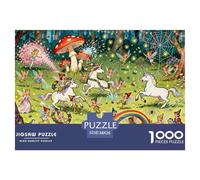 Festival Enchanted della Foresta delle Fate Puzzle in Legno Impermeabile DIY Puzzles Da 1000 Pezzi Per Adulti Colorati Giochi Educativi