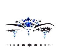 Festival Face Jewels Crystal Body Stickers Make Up Face Gems Glitter Strass Face Sticker Per Festival Party Dress UP F0118-FCS03 Blu