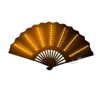 Festival Folding Fan - Accessorio di grande portatile, telaio di Light Up | Travel ventola portatile multiuso, design pieghevole vibrante per eventi EDM, abiti da festa, esibizioni in costu