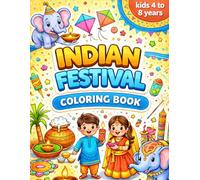 Festival Fun: Indian Festivals Coloring Book for Kids Ages 4-8