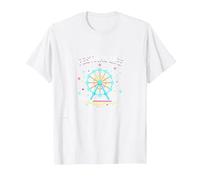 Festival Life: Vibrante Evento Musicale sulla Ruota panoramica Maglietta, Uomo, Bianco, 3XL