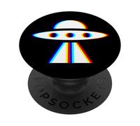 Festival musicale EDM Alien Head Trippy Vaporwave Techno Rave PopSockets PopGrip Adesivo