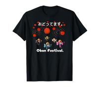 Festival Obon. Danza Kimono Lanterna Estate Giappone Kanji Maglietta