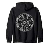 Festival Pagano Ruota Germanica Dell'anno Wiccan Felpa con Cappuccio