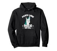 Festival Rock And Roll di Peace Love Felpa con Cappuccio