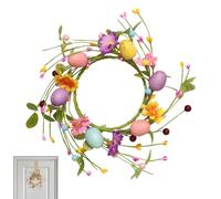 Festive Candle Garland - Easter Egg Ring for Centerpiece | Foam with Iron Frame, 10.6 Inch Floral Holder, Porch Kitchen Table Ornament, Fireplace House Decoration, Outdoor and Indoor