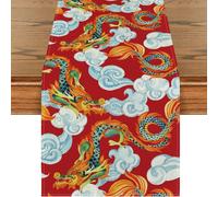 Festive Chinese Dragon Happy New Year corridore da tavolo 13x72 pollici facile d