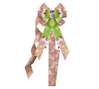 Festive Egg Print Ribbons - Spring Cabinet Accessories (Colorful Design) for Home & Kitchen Decor, Decorative Holiday Bows, Seasonal Celebration Kit for Bedroom, Gathering, Party Use