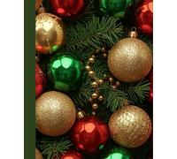 Festive Elegance Christmas Composition Notebook: Luxury Holiday Ornament Design | Wide Ruled Lined Pages | 7.5 x 9.25 Inches | 120 Pages | Perfect for School, Notes, Journaling & Gifting