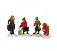 Festive Holiday Shoppers Set Of 4 Cod. 62635