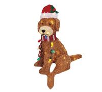 Festive Lawn Decorations Yard Ornaments Light-up Design | Christmas Dog Outdoor Lawn Decorations | Acrylic Yard Signs In Dog-Shaped Design For Family Friends Children