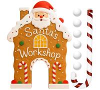 Festive Mini Golf - Candy Cane Swing Game, Holiday Mini Golf Set for Seasonal Fun, Portable Easy To Play Indoor Outdoor Activity Festive Kit Play Accessory for Living Room Party 13.78 Inches