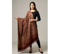 Festive Rosso & Oro, Reversibile, Lana, Jacquard Shawl. Jamavar Pellicola India
