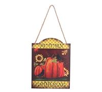 Festive Season LED Door Hanging Decor | Wooden Pumpkin Turkey Wall Decor with Lights | Indoor Outdoor Holiday Decoration for Autumn Celebrations/Fall Gatherings