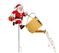 Festive Solar Lights - Outdoor Santa Watering Can for Holiday Decor | Waterproof Glow with Creative Garden Accent & Energy Saving Features for Yard, Walkway and Party 9.06x6.69x4.72in