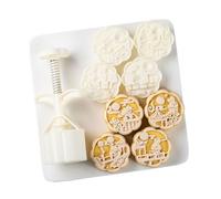 Festives Cake Baking Set 4 Stampi Conigli Modello Stampi ABS Strumento Pressa a Mano per Vacanze Dolci Luna Cake Stampi Set