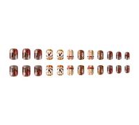 Festivo Clown Fiore Unghie Art Set Stick On Manicure Per Ringraziamento Consigli Francesi Premere sulle Unghie Manicure Accessori Ringraziamento Nail Art