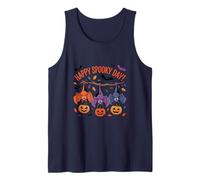 Festivo Happy Spooky Day Carino pipistrelli Halloween Design Canotta