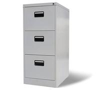 Festnight Armadio Mobile metallico archivio documenti per ufficio con 3 cassetti grigio